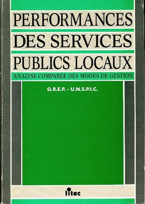 Performance comparée des services publics locaux - Collectif