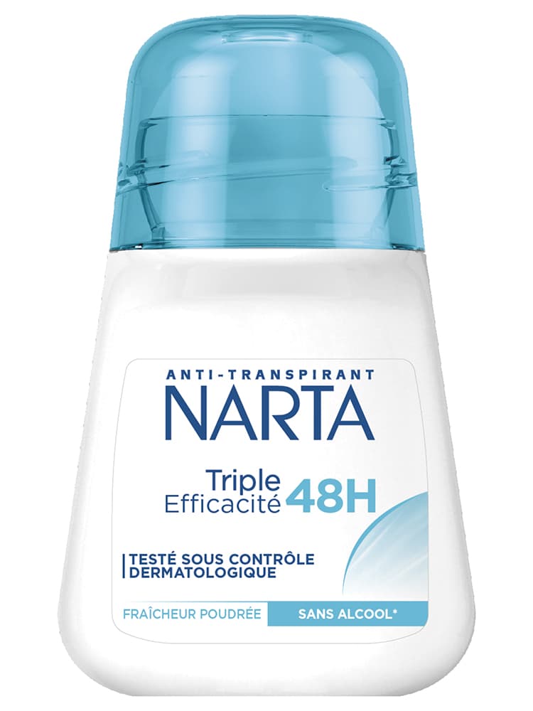 Narta Anti-Transpirant Triple Efficacité 48 Heures Fraîcheur Poudrée 50 ML