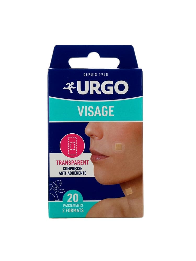 Urgo Visage 2 Formats 20 Pansements Transparent