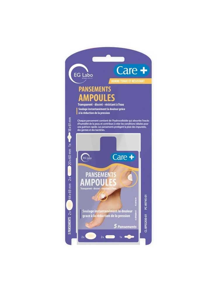 Care+ Pansements Ampoules 3 Formats 5 Pansements